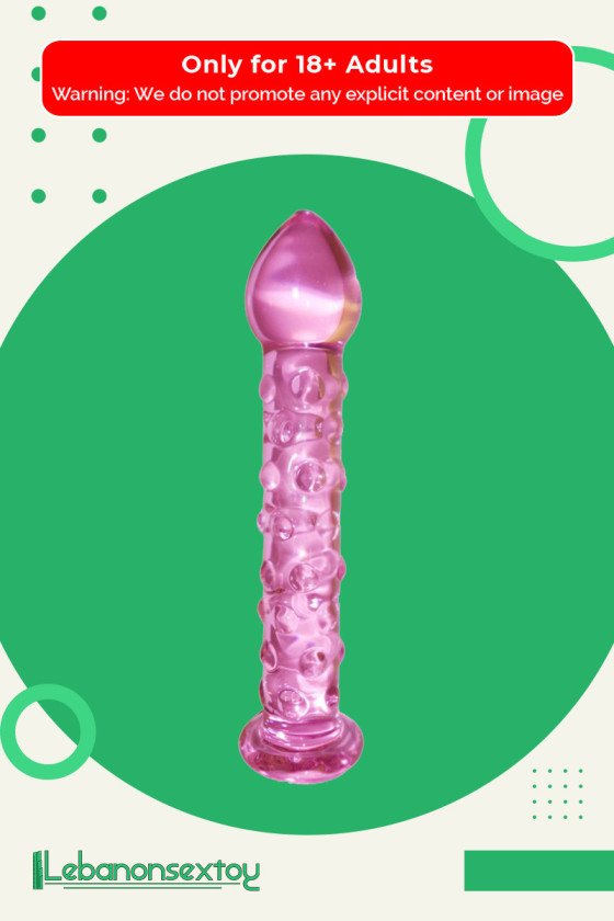 Dotted Purple Glass Dildo GD-006