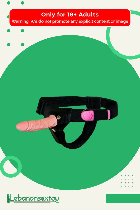 LeLuv 6.5” Male Hollow Vibrating Strap On SO-010