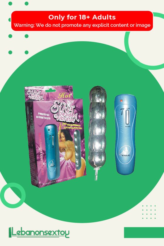 Silver Beaded Anal Vibrator-BIG AD-011