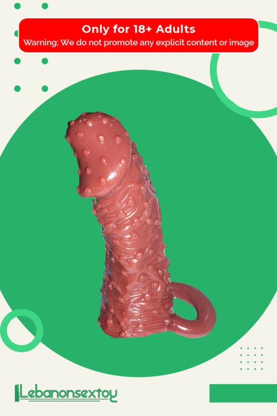 Solid Head Reusable Penis Extension Sleeve chocolate PES-026